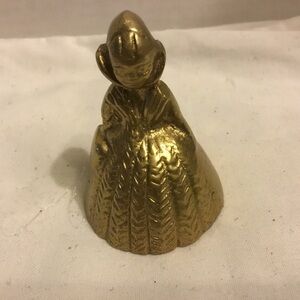 Charming vintage brass Victorian lady  service desk bell- collectible item